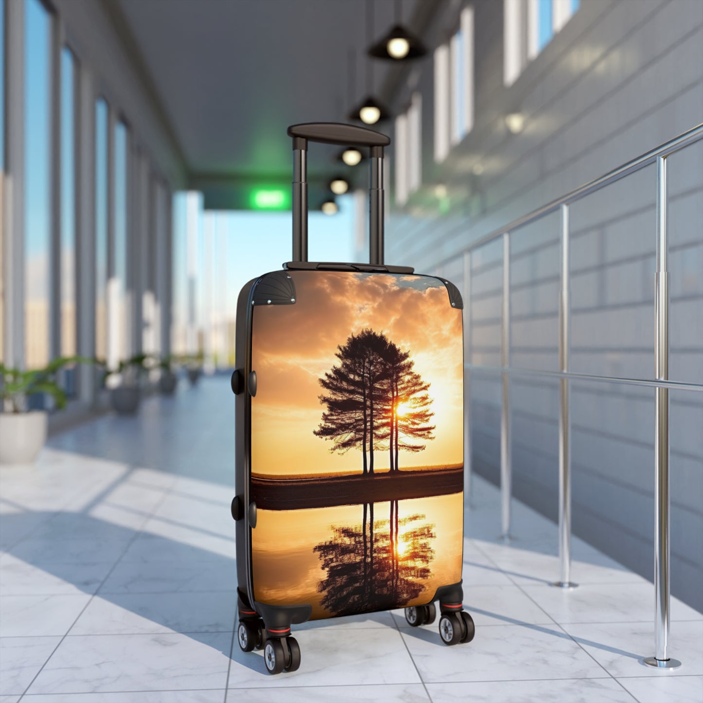Nature Landscape Trees Reflected Art Carry-On Suitcase - Stylish Luggage for Travelers