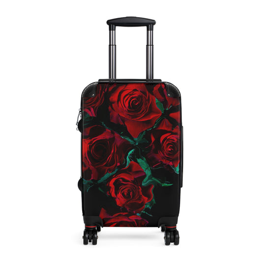 Nature Flowers Floral Red Rose Amoled Art Carry-On Suitcase - Stylish Luggage for Travelers