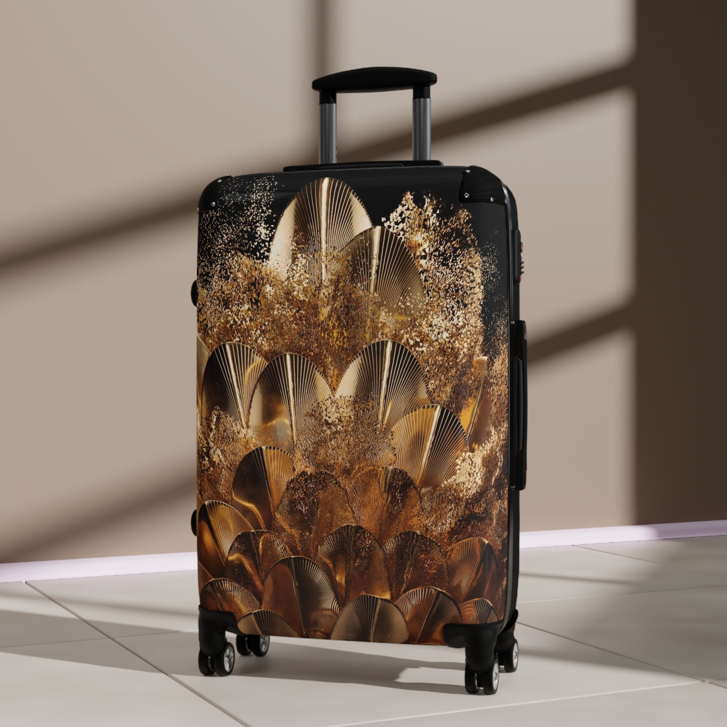 Abstract Peacock Feathers Art Carry-On Suitcase - Stylish Luggage for Travelers