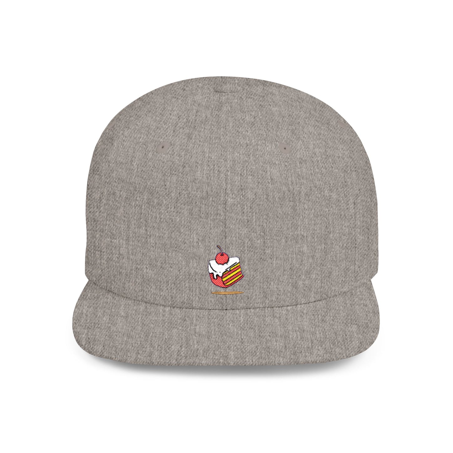 Icons Embroidered Cake Print Flat Bill Snapback – Lightweight, Custom Fit, Premium Quality