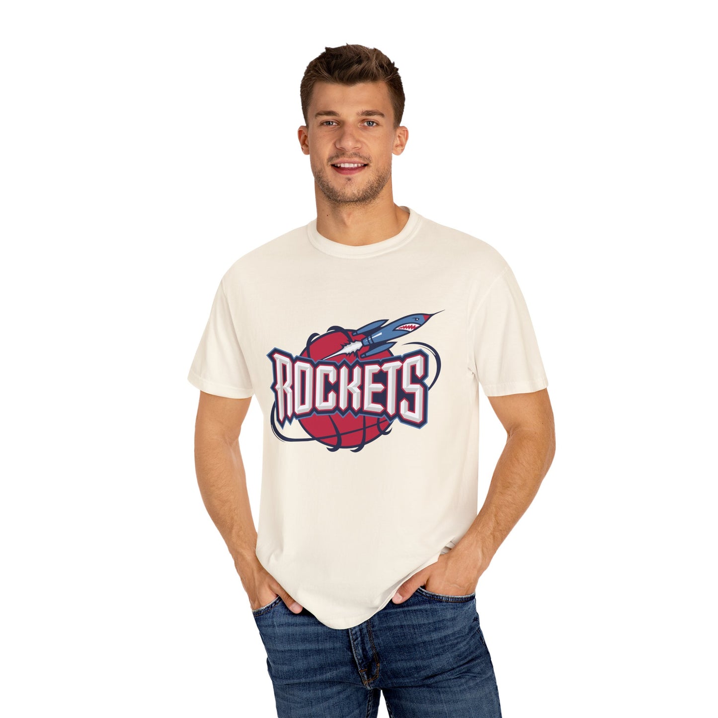 Houston Rockets Game Day Garment-Dyed T-Shirt – Premium Cotton Tee for Customization