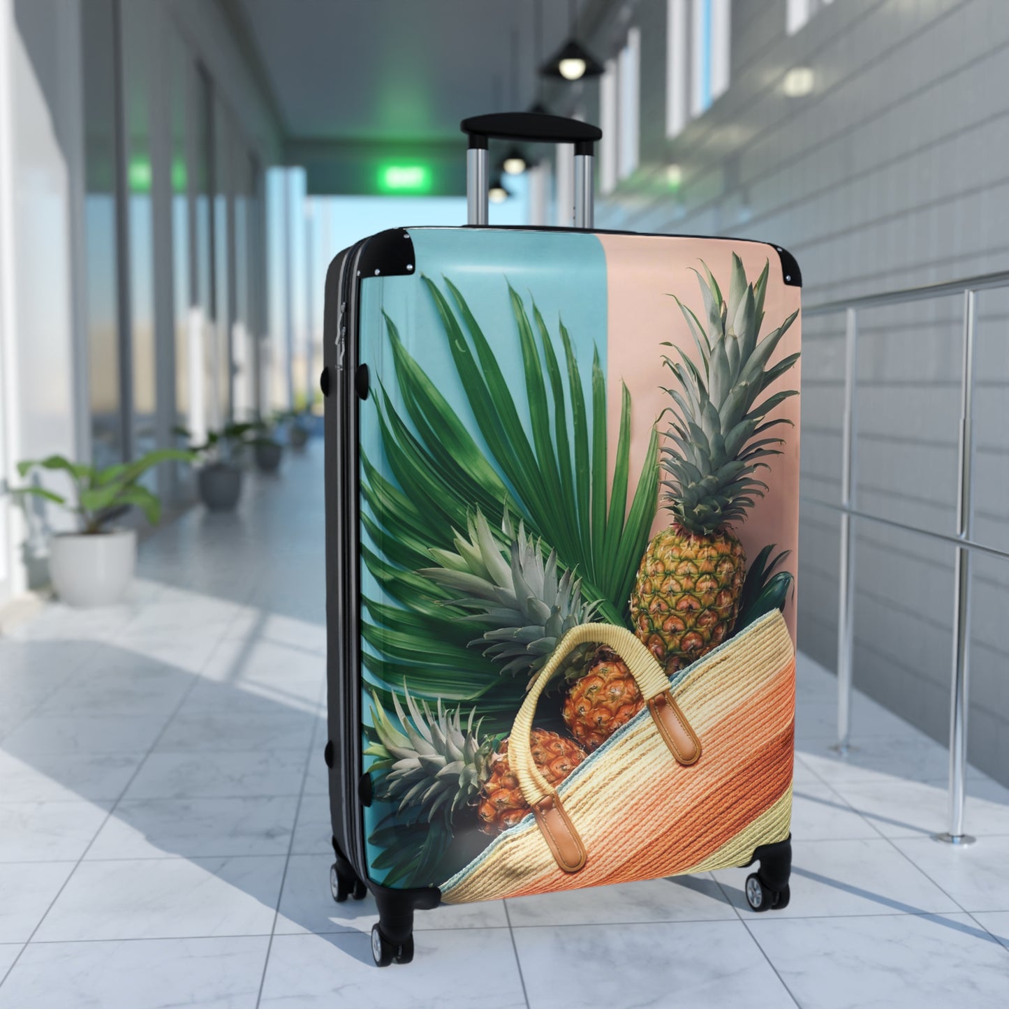 Nature Summer Three Pineapples Carry-On Suitcase - Stylish Luggage for Travelers