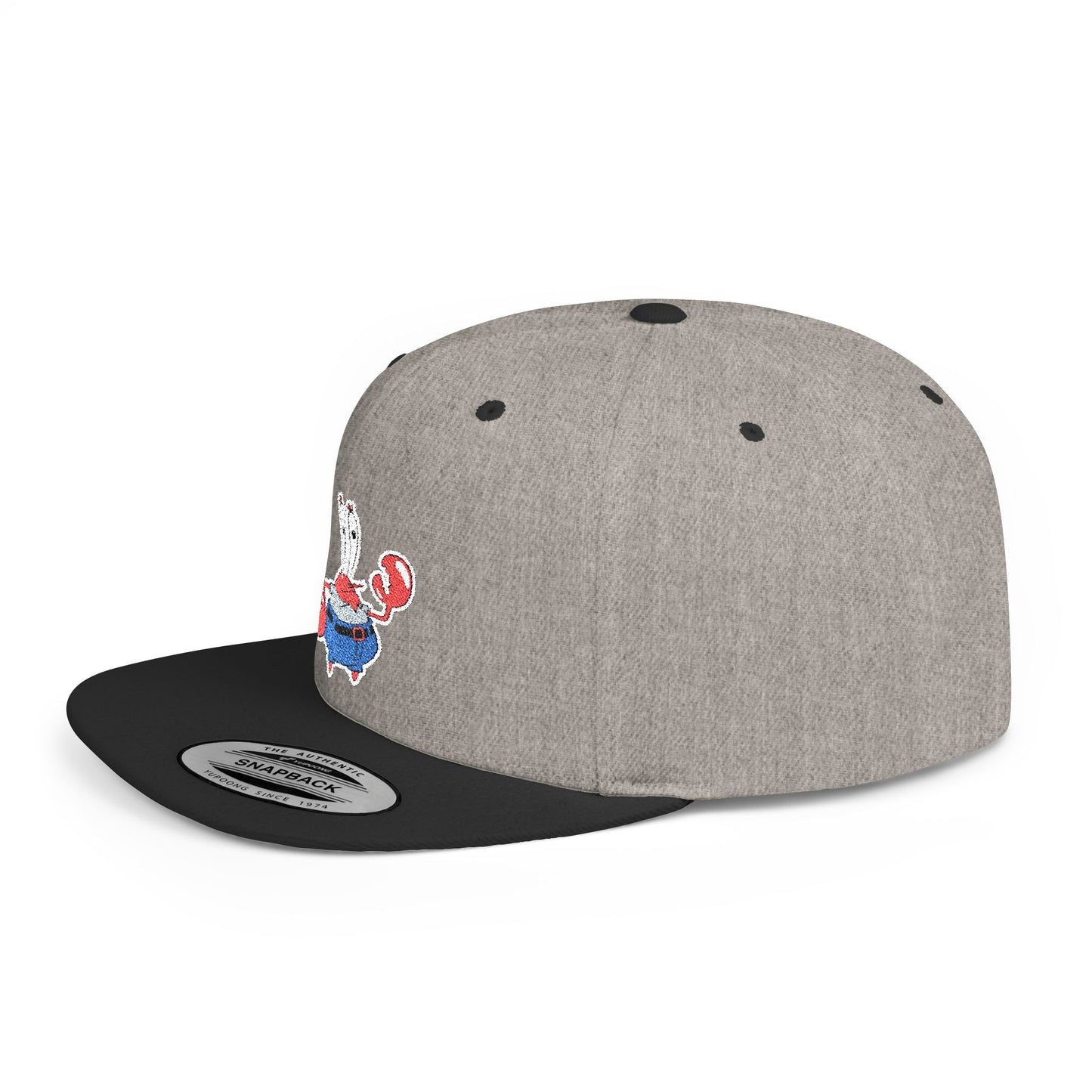Spongebob Squarepants Mr Krabs Flat Bill Snapback – Lightweight, Custom Fit, Premium Quality