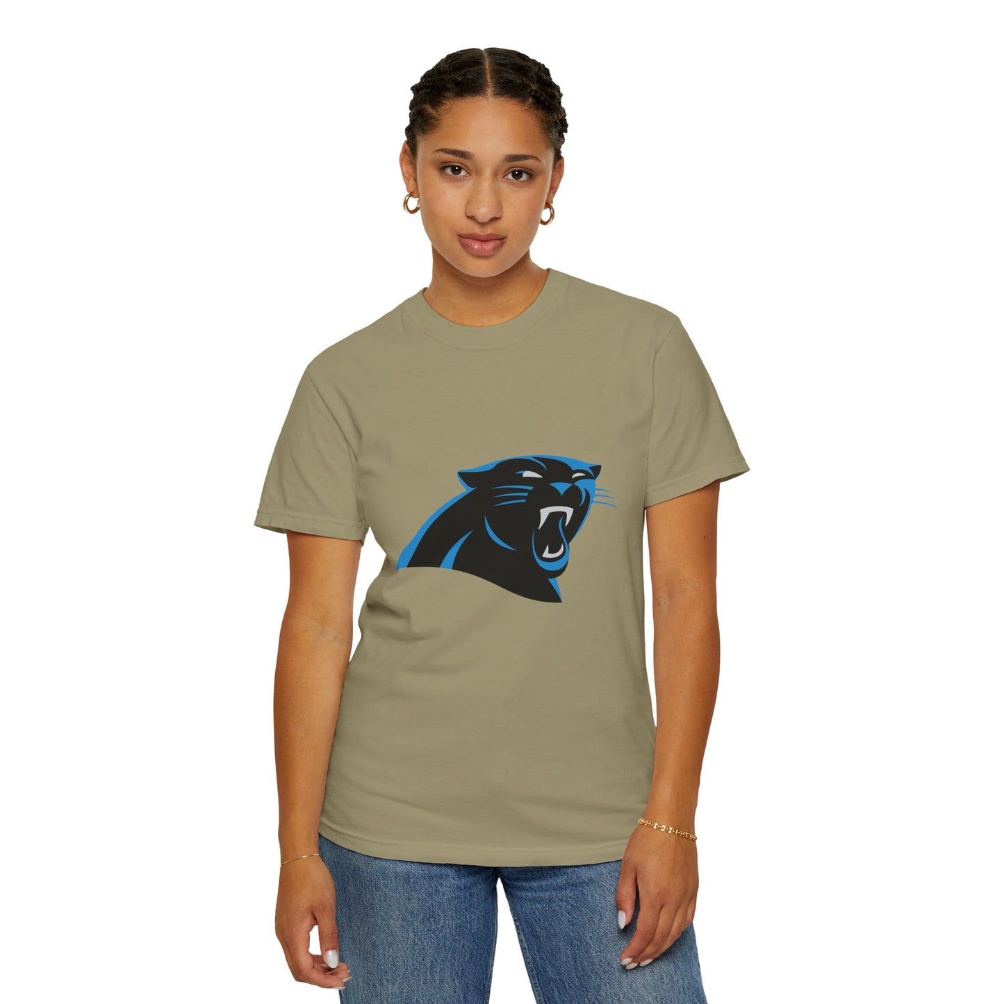 Carolina Panthers Go Panthers Garment-Dyed T-Shirt – Premium Cotton Tee for Customization