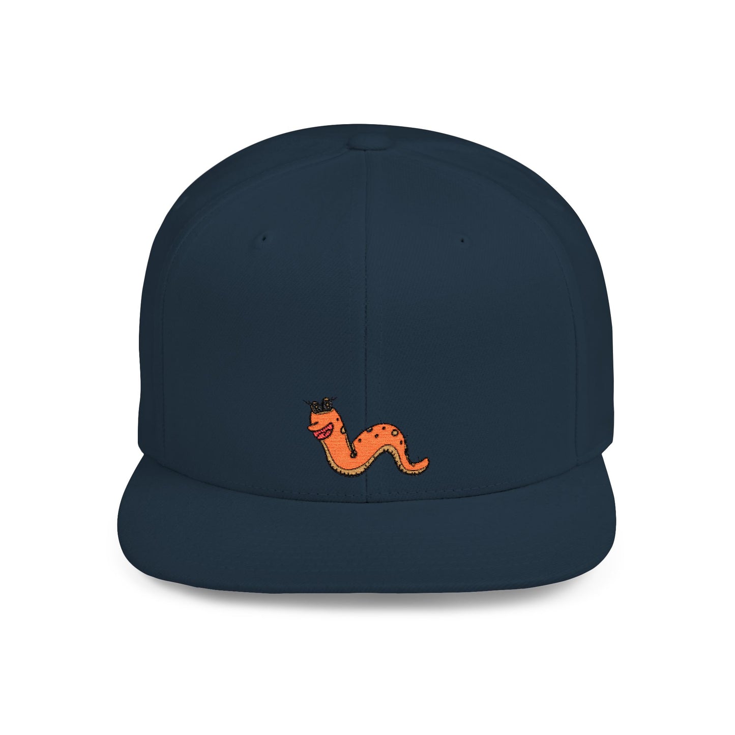 Icons Embroidered Yellow Worm Flat Bill Snapback – Lightweight, Custom Fit, Premium Quality
