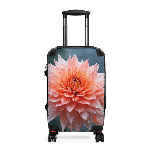 Nature Flowers Floral Pink Rain Drops Carry-On Suitcase - Stylish Luggage for Travelers