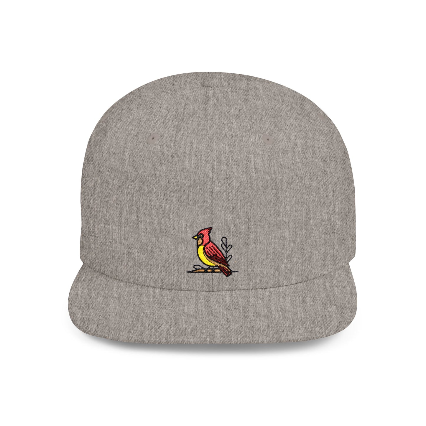 Icons Embroidered Red Bird Flat Bill Snapback – Lightweight, Custom Fit, Premium Quality