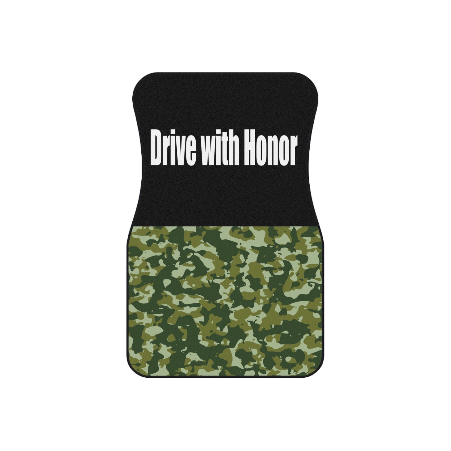 Army Drive with Honor Us Car Floor Mats – 2-Piece Front Set, Durable & Stylish, Universal Fit