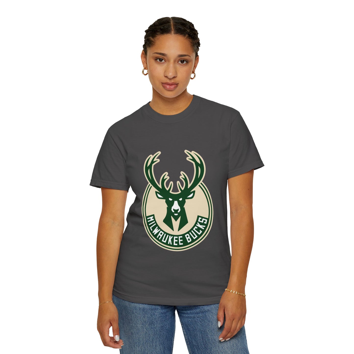 Milwaukee Bucks NBA Garment-Dyed T-Shirt – Premium Cotton Tee for Customization