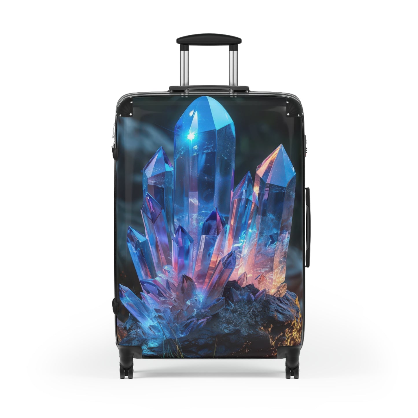Nature Cluster Glowing Art Carry-On Suitcase - Stylish Luggage for Travelers