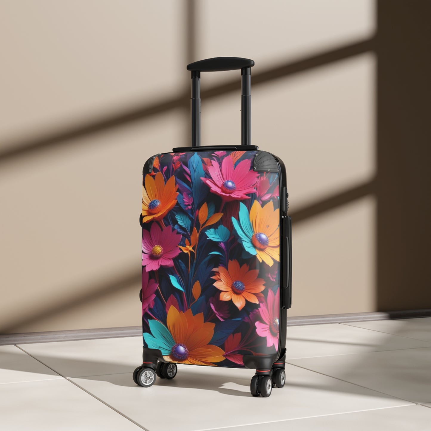 Nature Flowers Floral Colorful Art Carry-On Suitcase - Stylish Luggage for Travelers