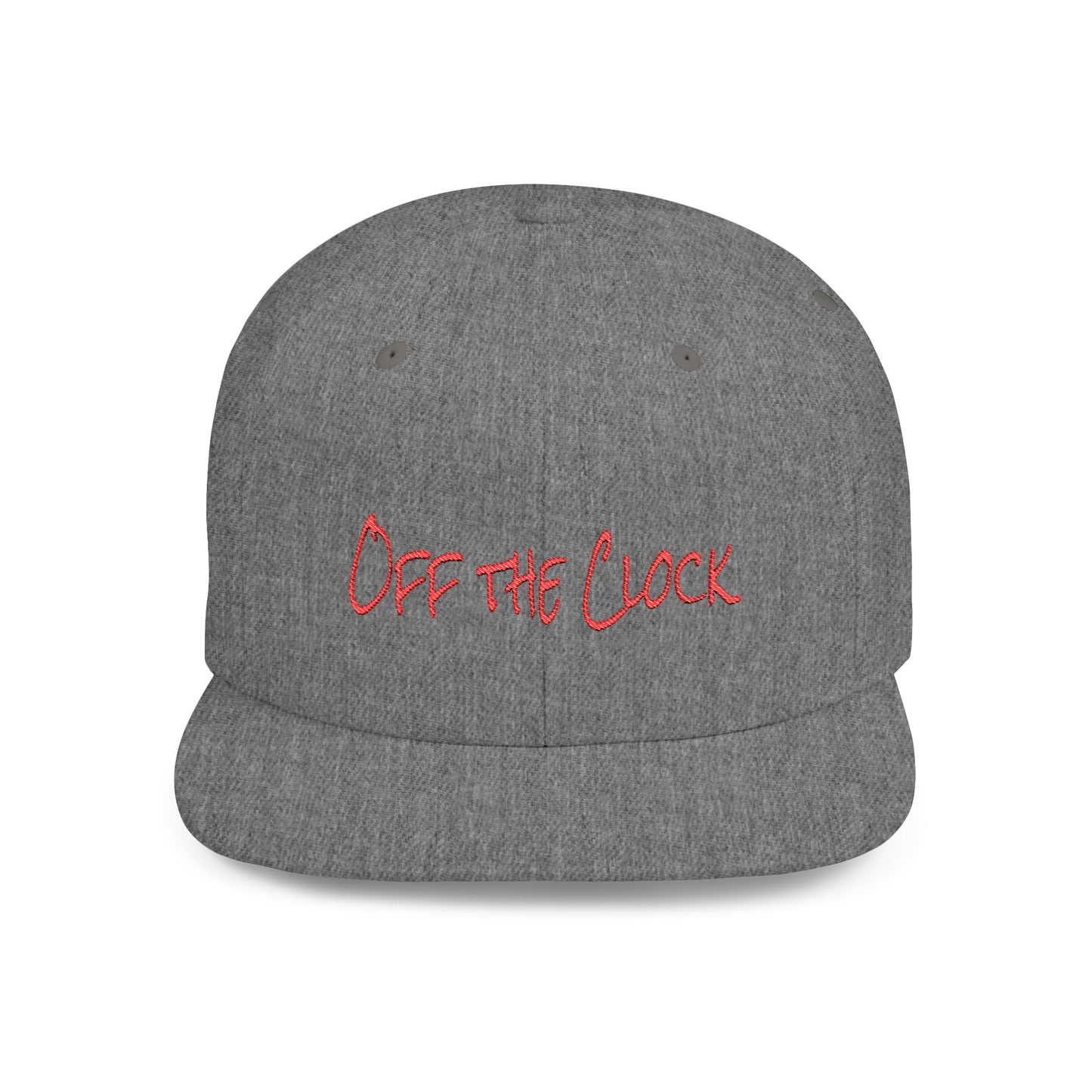 Text Off the Clock Flat Bill Snapback – Lightweight, Custom Fit, Premium Quality