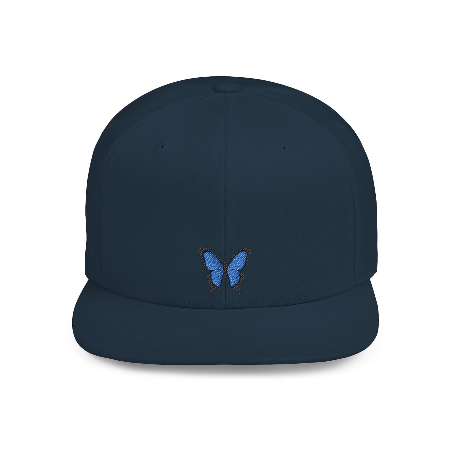 Icons Embroidered Butterfly Flat Bill Snapback – Lightweight, Custom Fit, Premium Quality