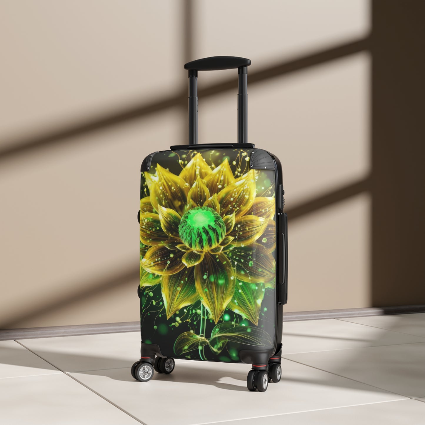 Nature Flowers Floral Glowing Art Carry-On Suitcase - Stylish Luggage for Travelers