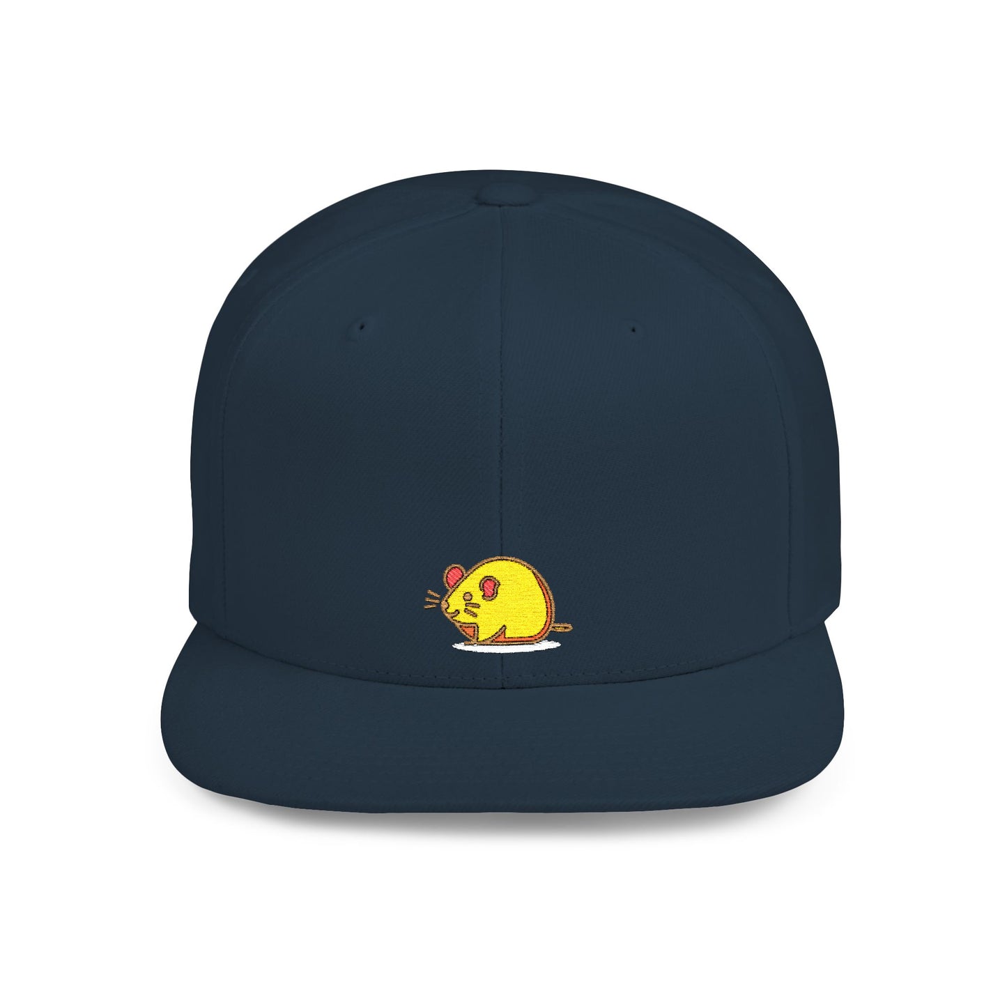 Icons Embroidered Yellow Mouse Flat Bill Snapback – Lightweight, Custom Fit, Premium Quality