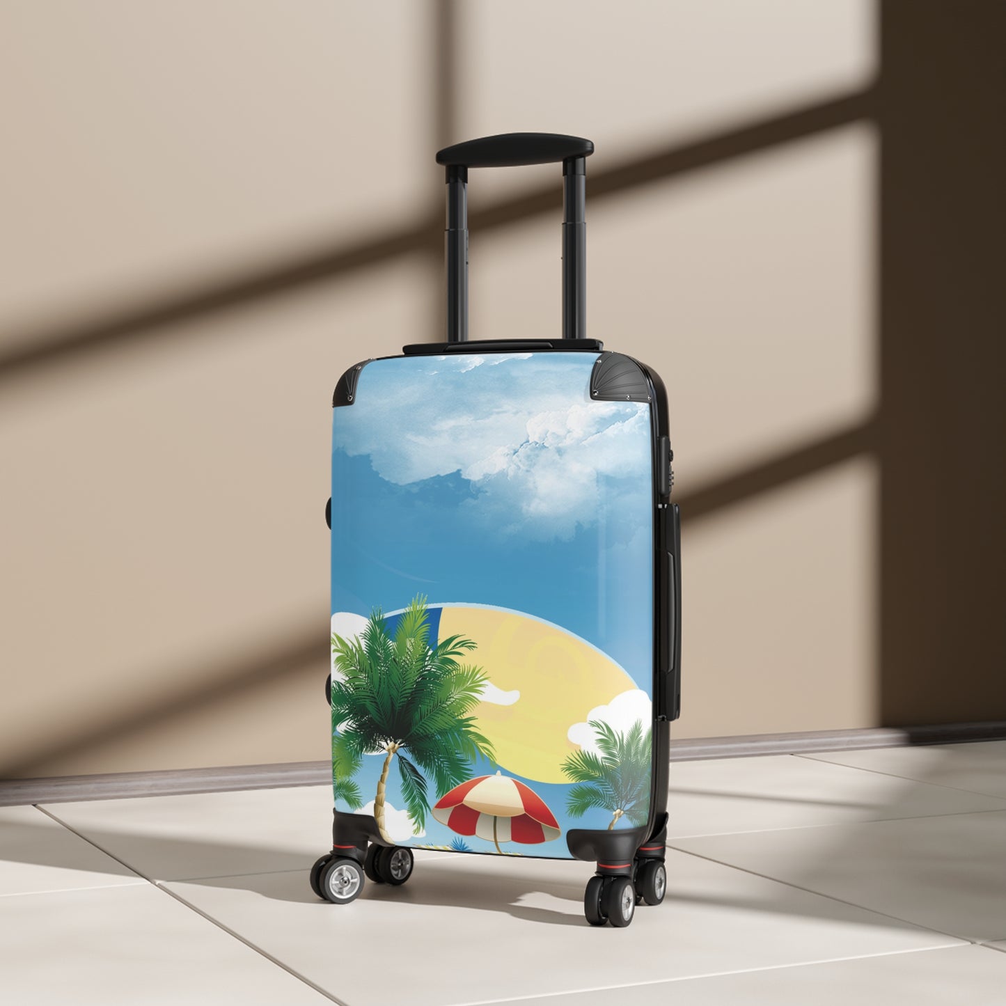 Nature Summer Beach Blue Literary Art Carry-On Suitcase - Stylish Luggage for Travelers