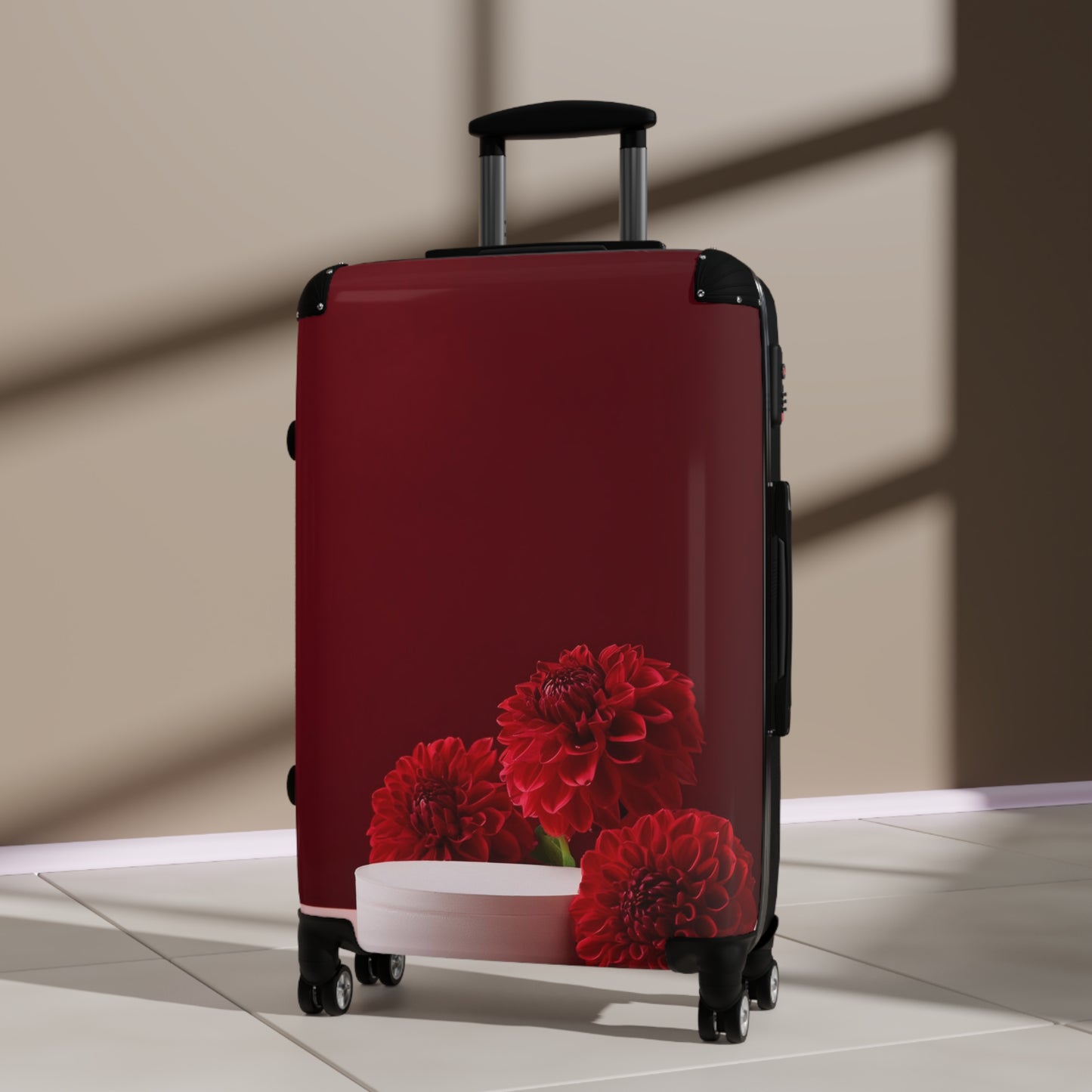 Nature Flowers Floral Red Art Carry-On Suitcase - Stylish Luggage for Travelers