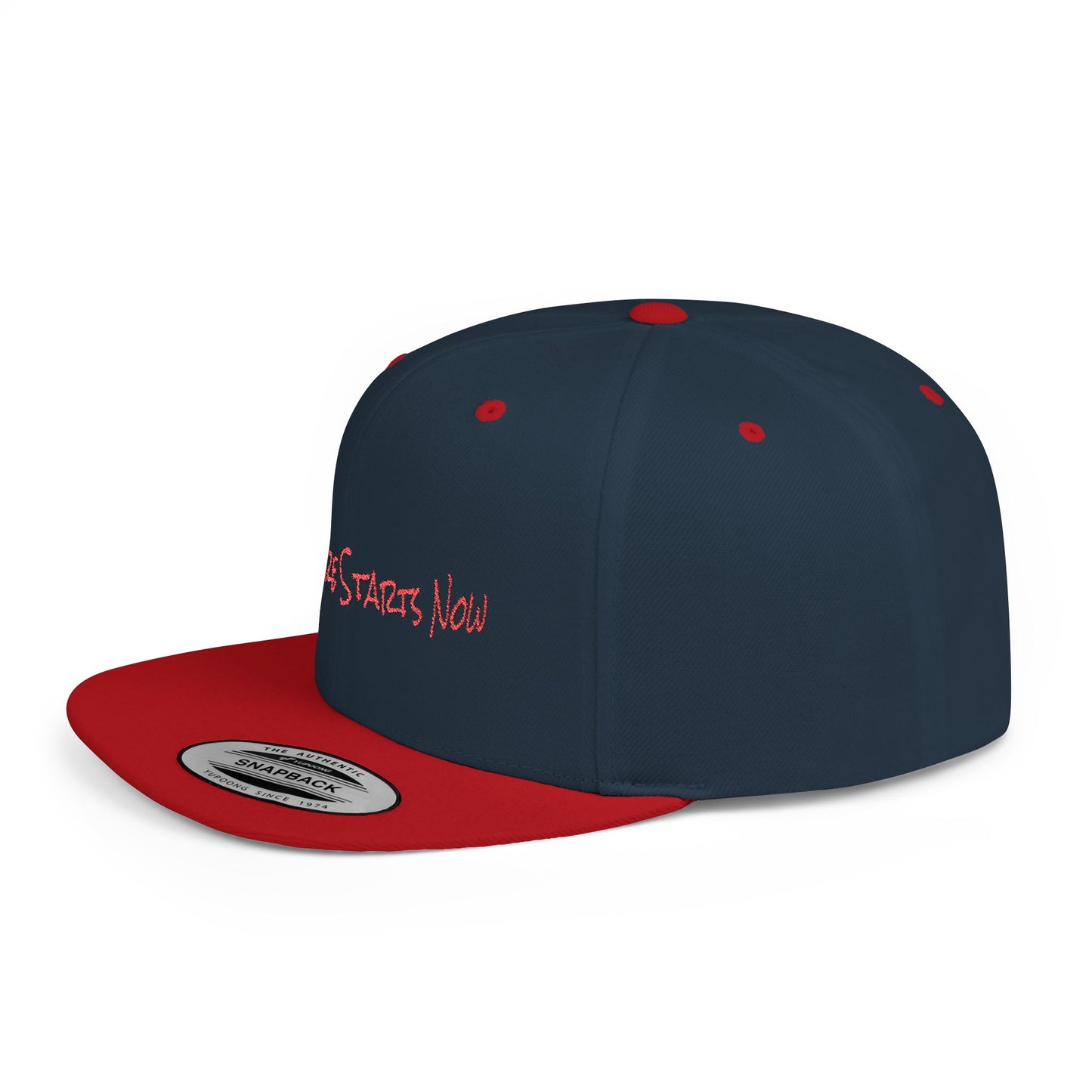 Text Adventure Starts Now Flat Bill Snapback – Lightweight, Custom Fit, Premium Quality