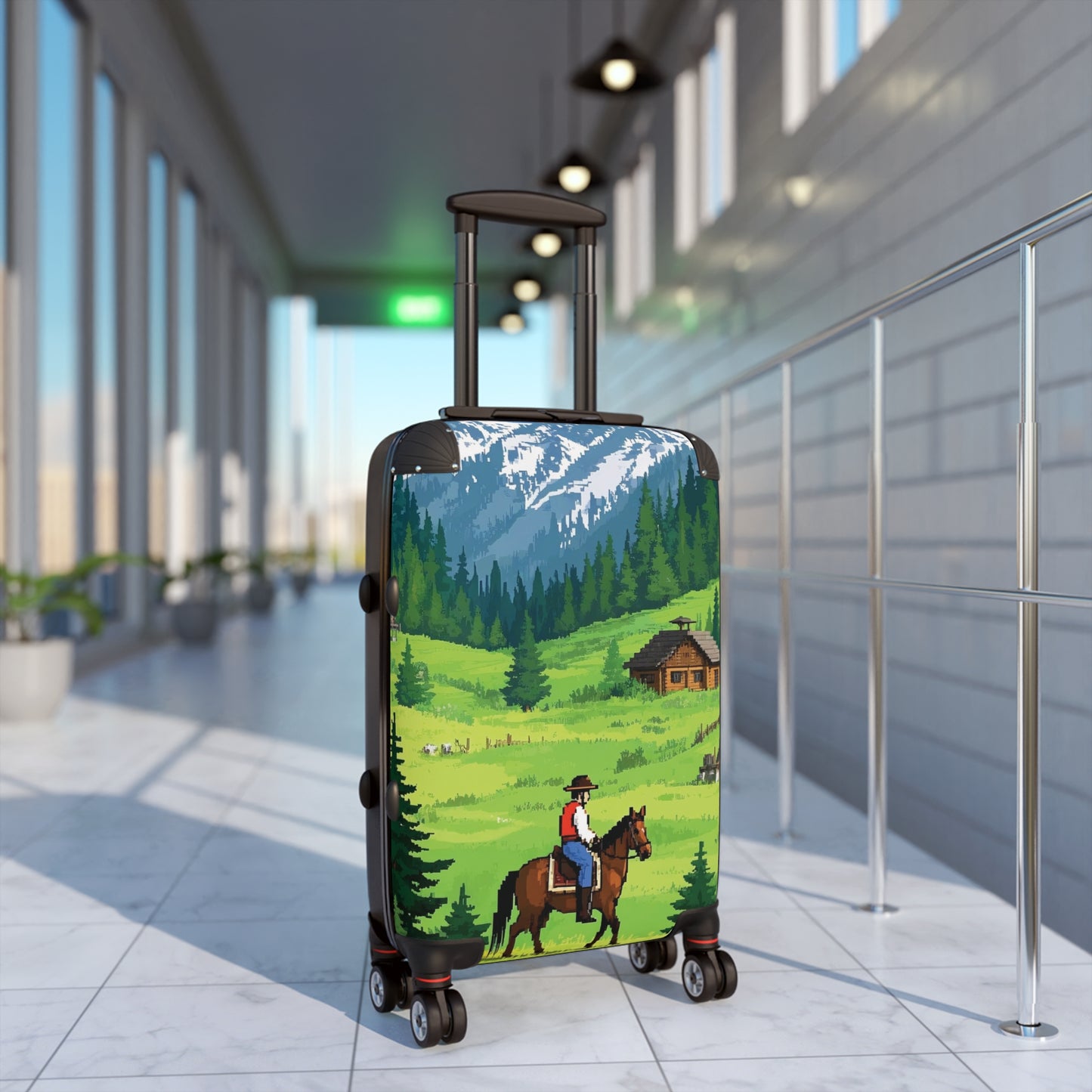 Nature Summer Forest FLoating Carry-On Suitcase - Stylish Luggage for Travelers