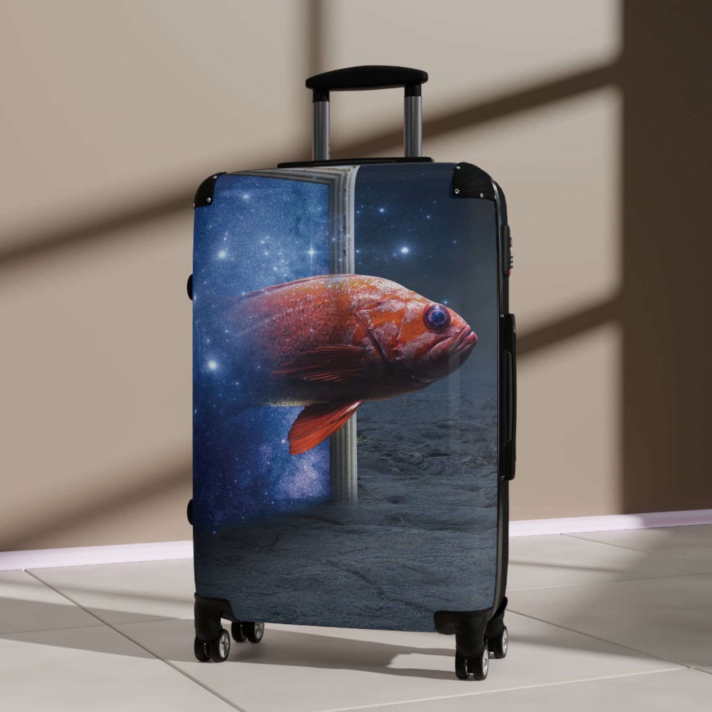 Art Orange Fish Carry-On Suitcase - Stylish Luggage for Travelers