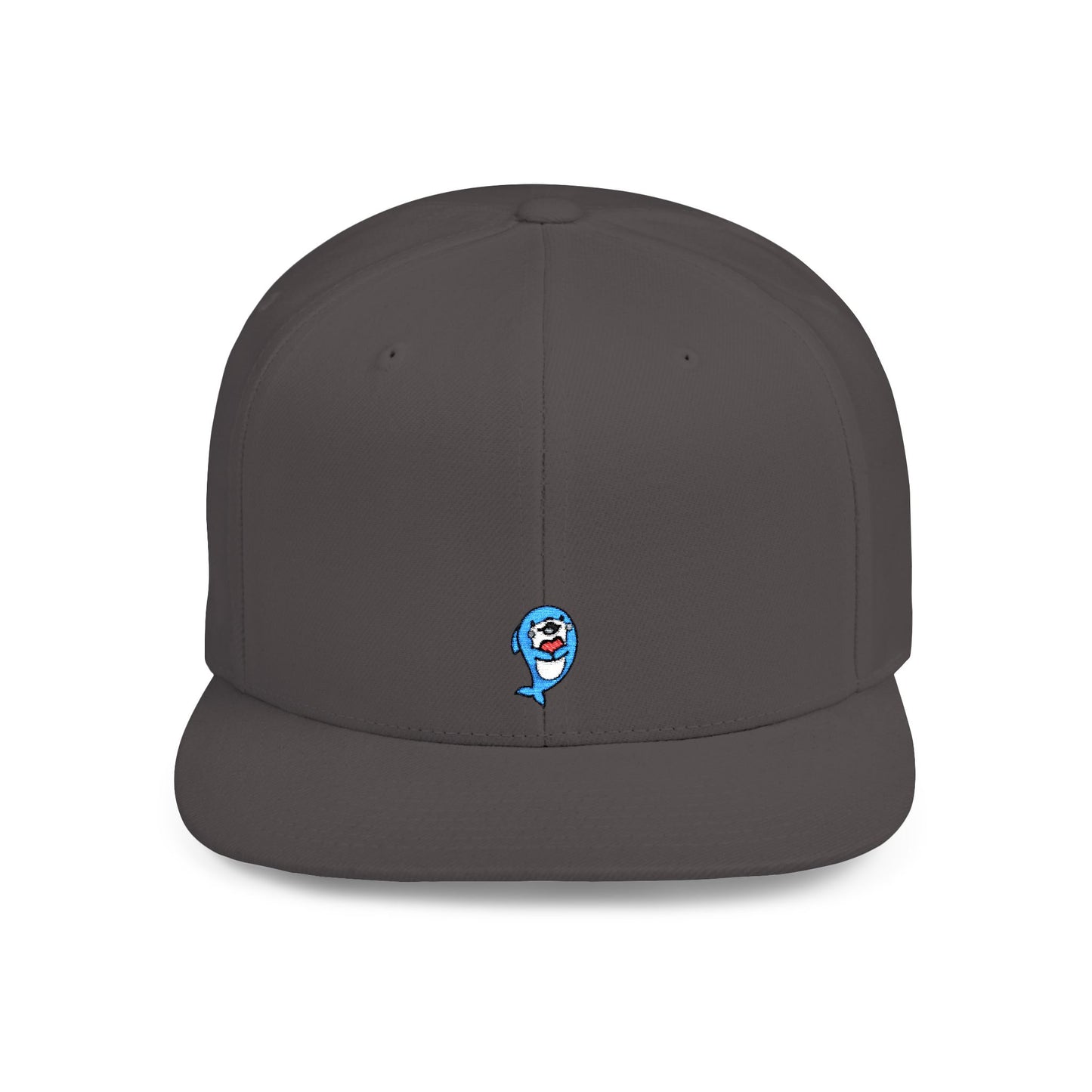Icons Embroidered Dolphin Flat Bill Snapback – Lightweight, Custom Fit, Premium Quality