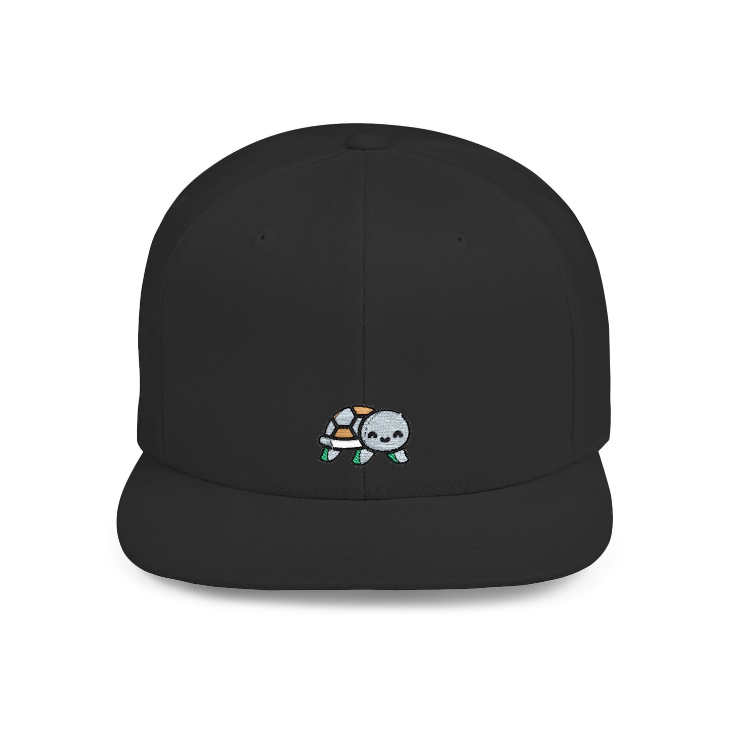 Icons Embroidered Turtle Flat Bill Snapback – Lightweight, Custom Fit, Premium Quality
