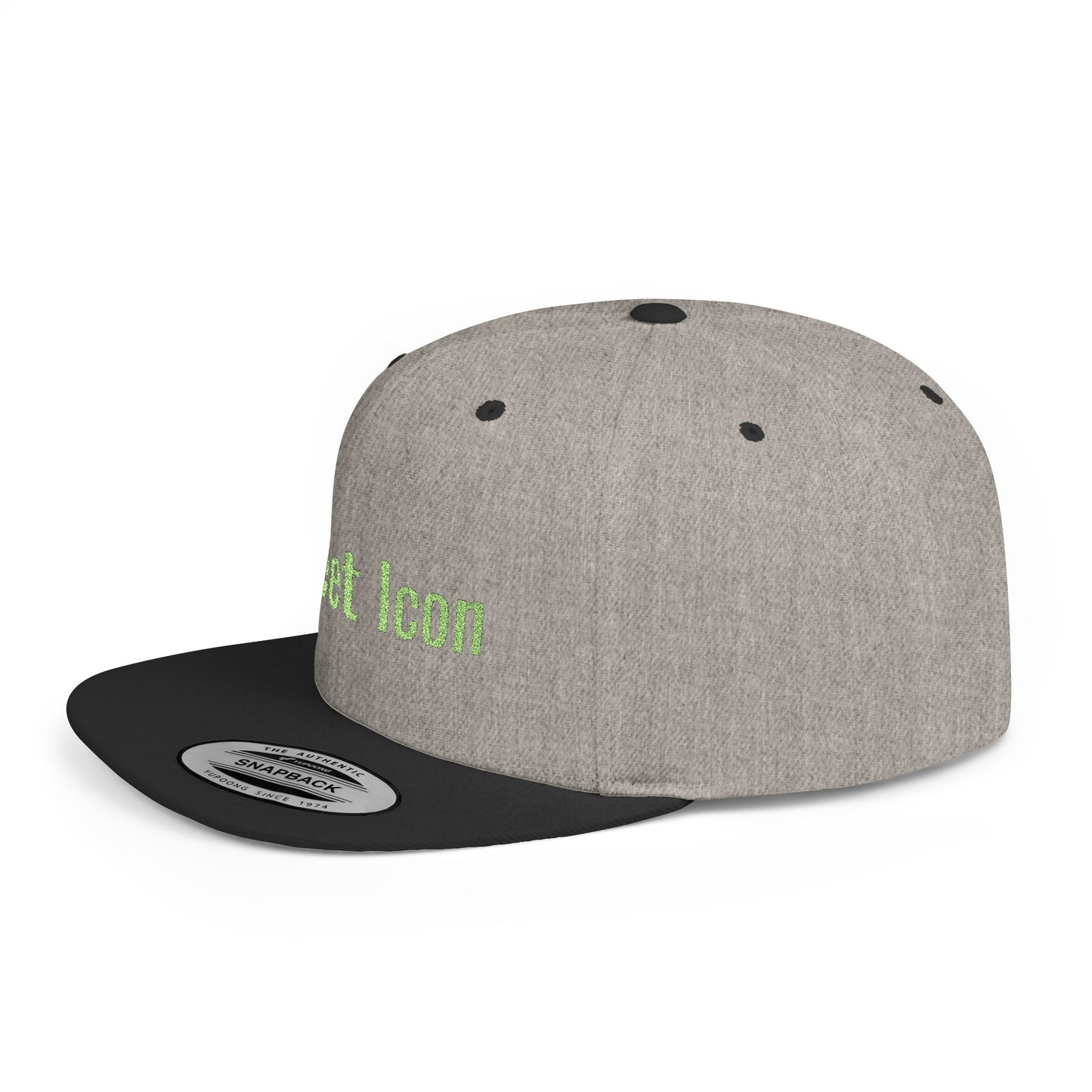 Text Street Icon Flat Bill Snapback – Lightweight, Custom Fit, Premium Quality