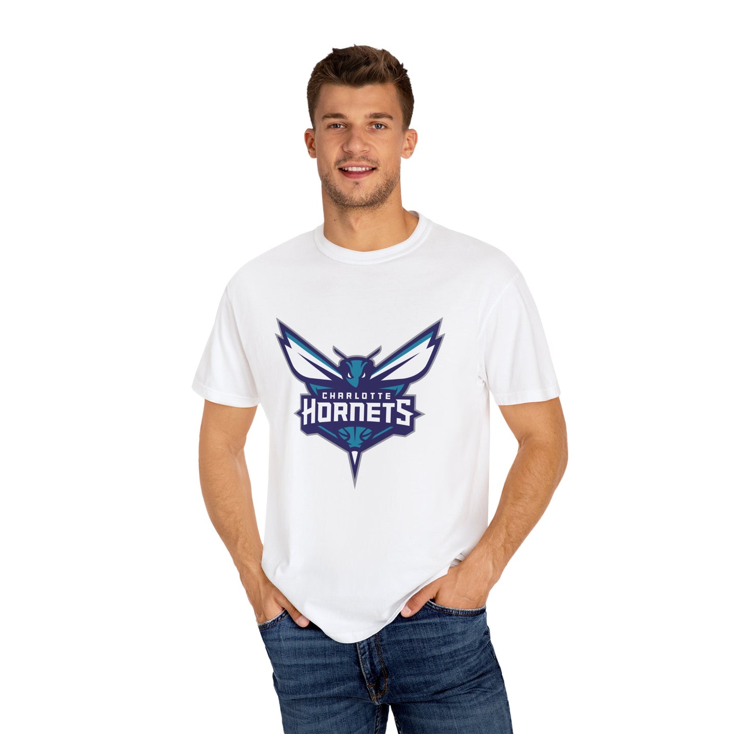 Charlotte Hornets Garment-Dyed T-Shirt – Premium Cotton Tee for Customization