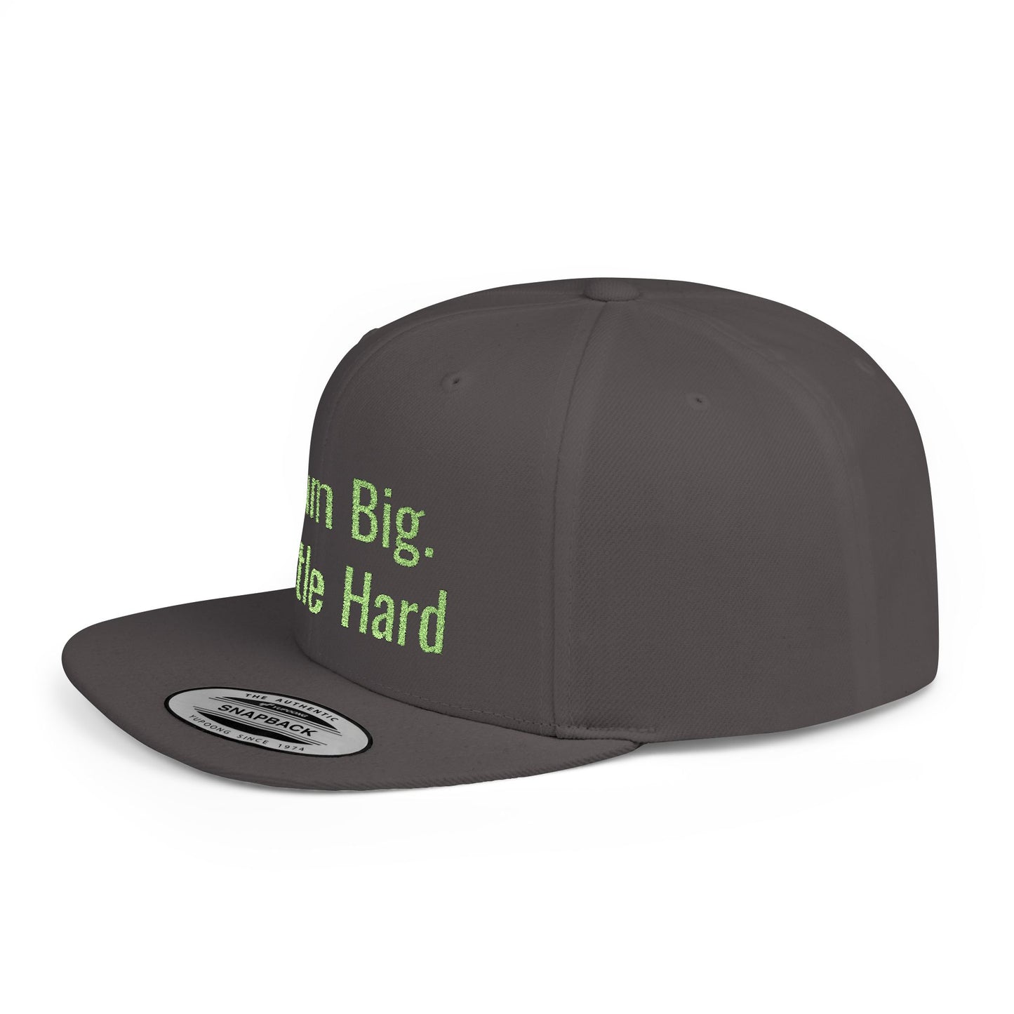 Text Dream Big. Hustle Hard Flat Bill Snapback – Lightweight, Custom Fit, Premium Quality