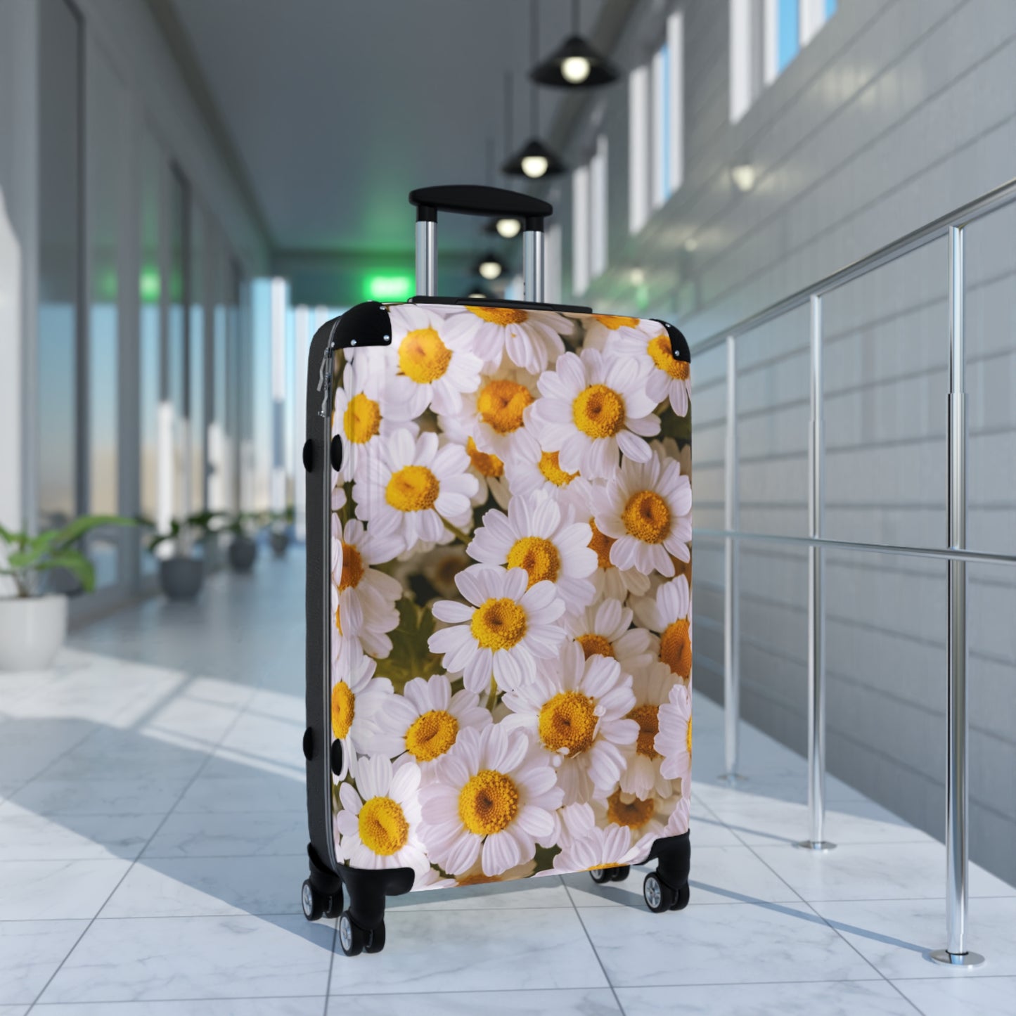 Nature Flowers Floral Chamomile Art Carry-On Suitcase - Stylish Luggage for Travelers