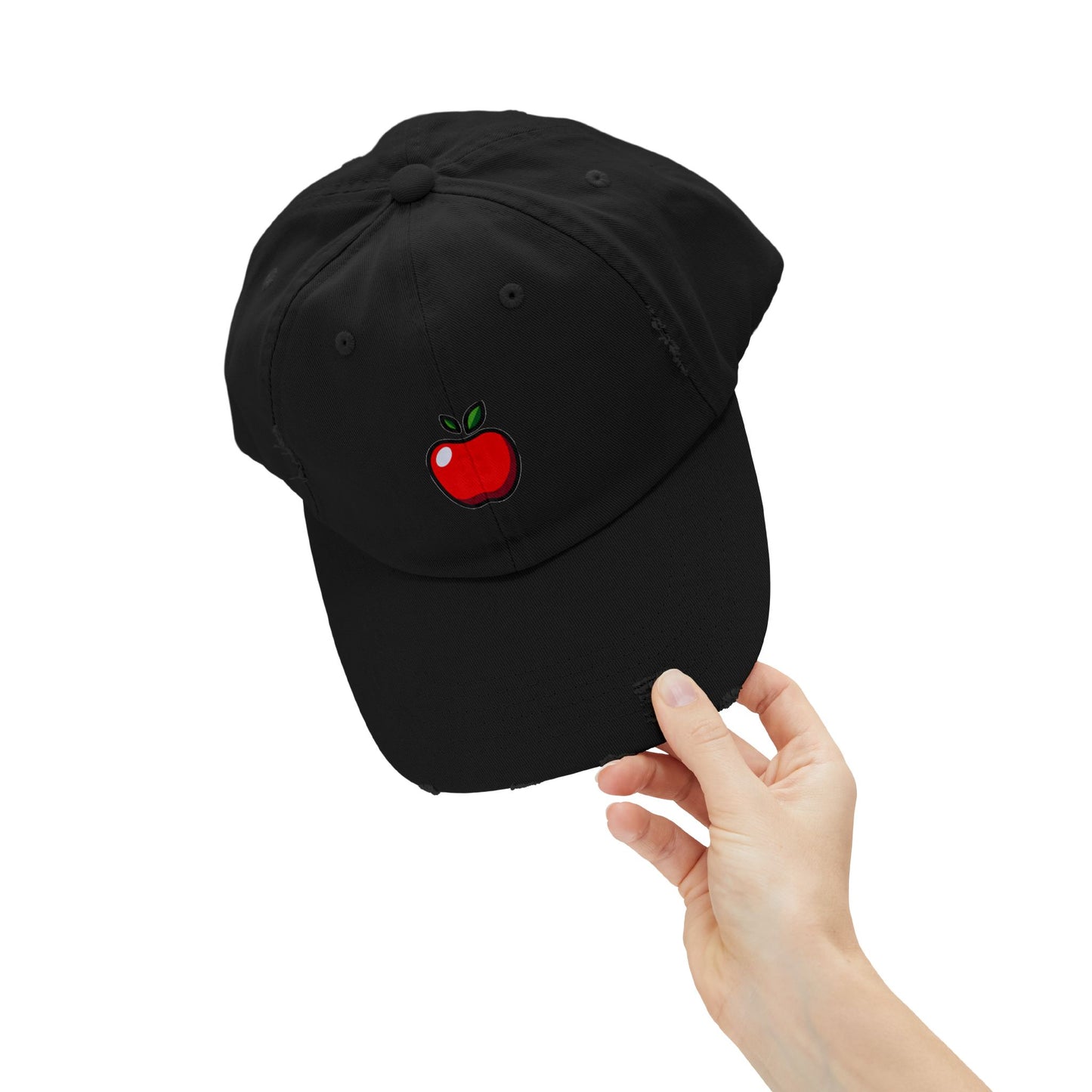 Apple Vintage Distressed Dad Hat Unisex Adjustable Cotton Twill Baseball Cap for Casual Everyday Wear
