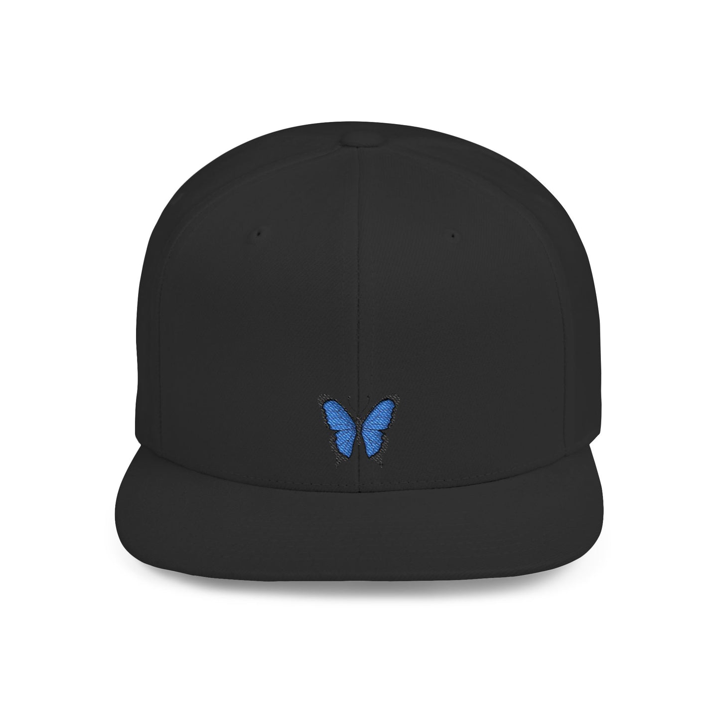 Icons Embroidered Butterfly Flat Bill Snapback – Lightweight, Custom Fit, Premium Quality