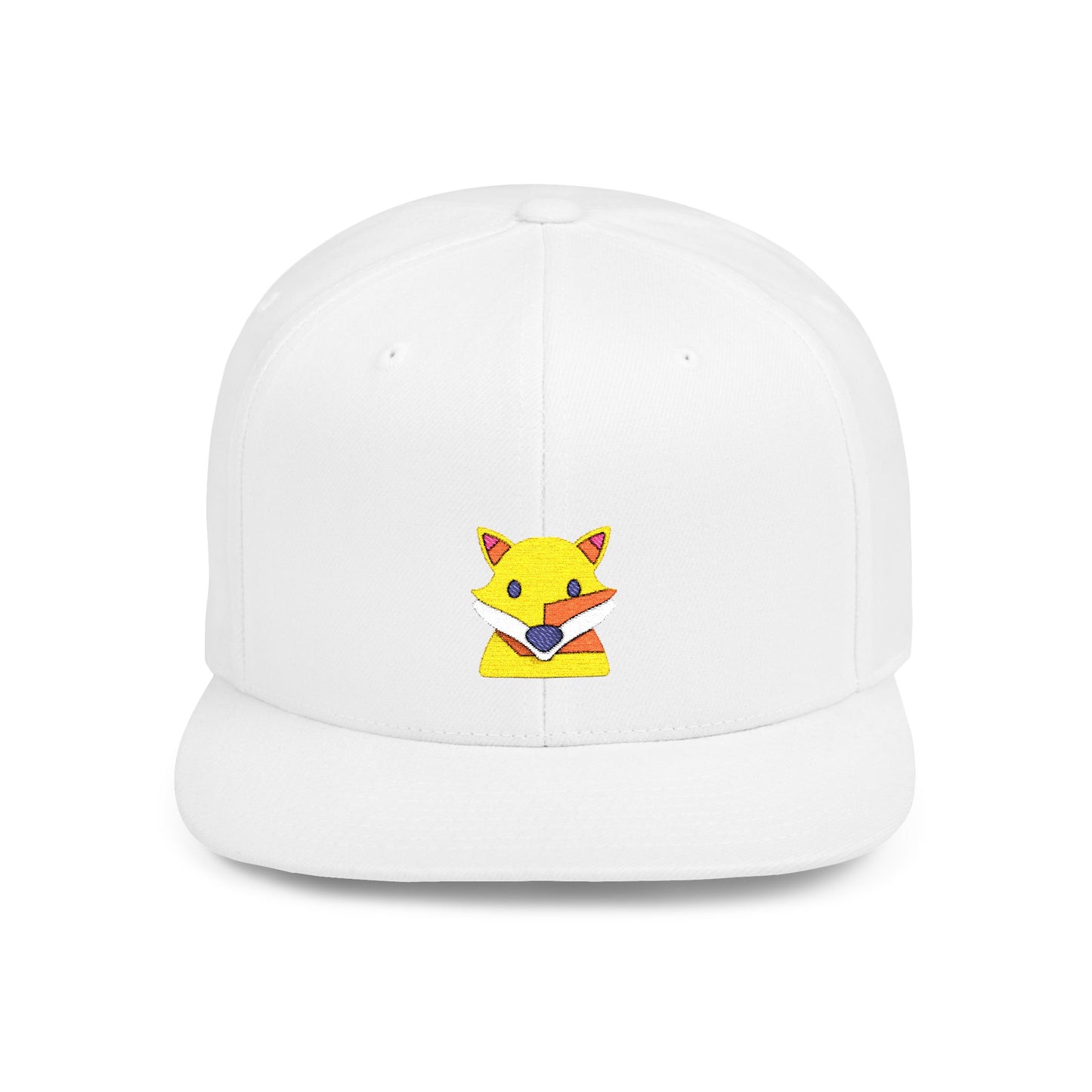 Icons Embroidered Fox Flat Bill Snapback – Lightweight, Custom Fit, Premium Quality