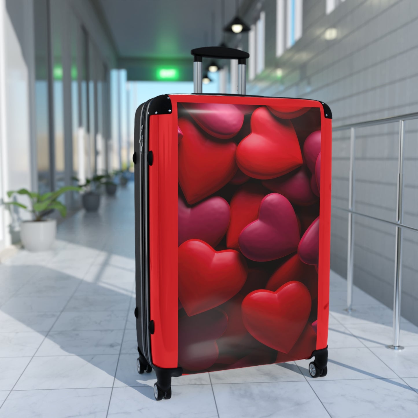 Love Heart Red Art Carry-On Suitcase - Stylish Luggage for Travelers