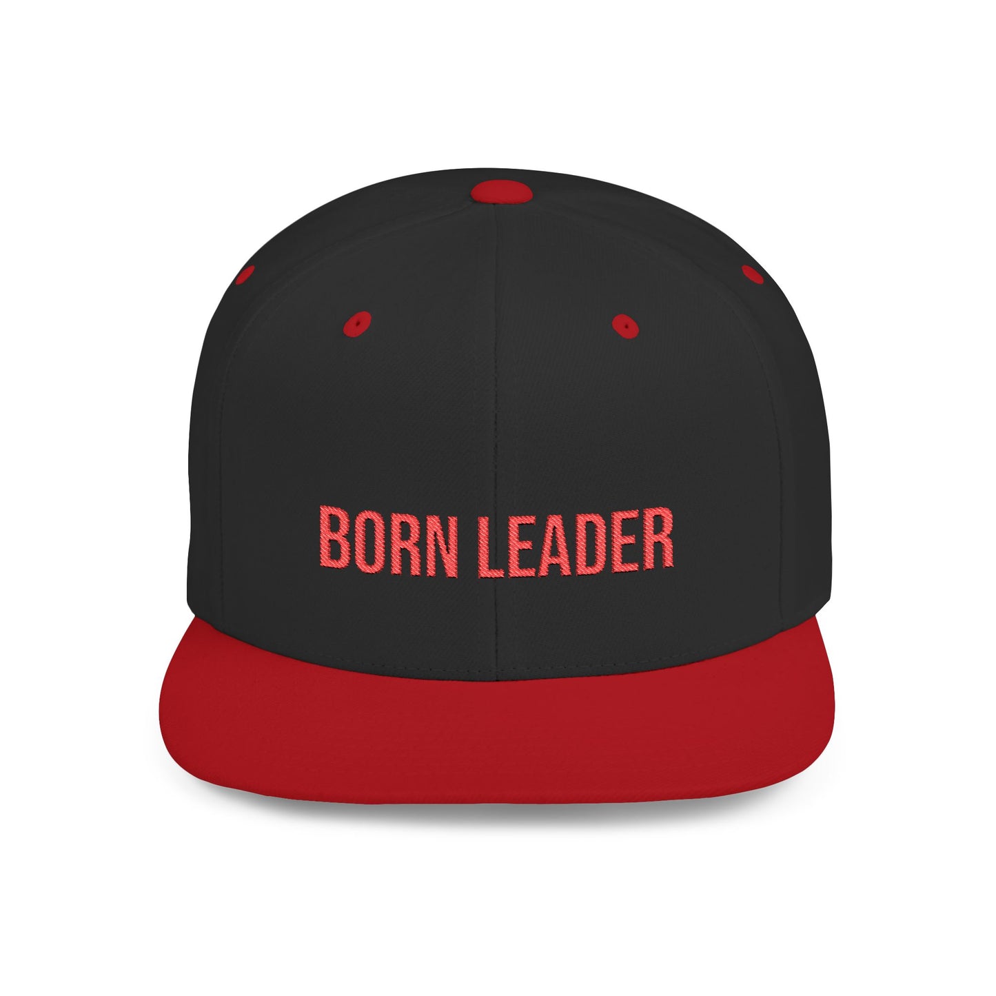 Text Born Leader Flat Bill Snapback – Lightweight, Custom Fit, Premium Quality