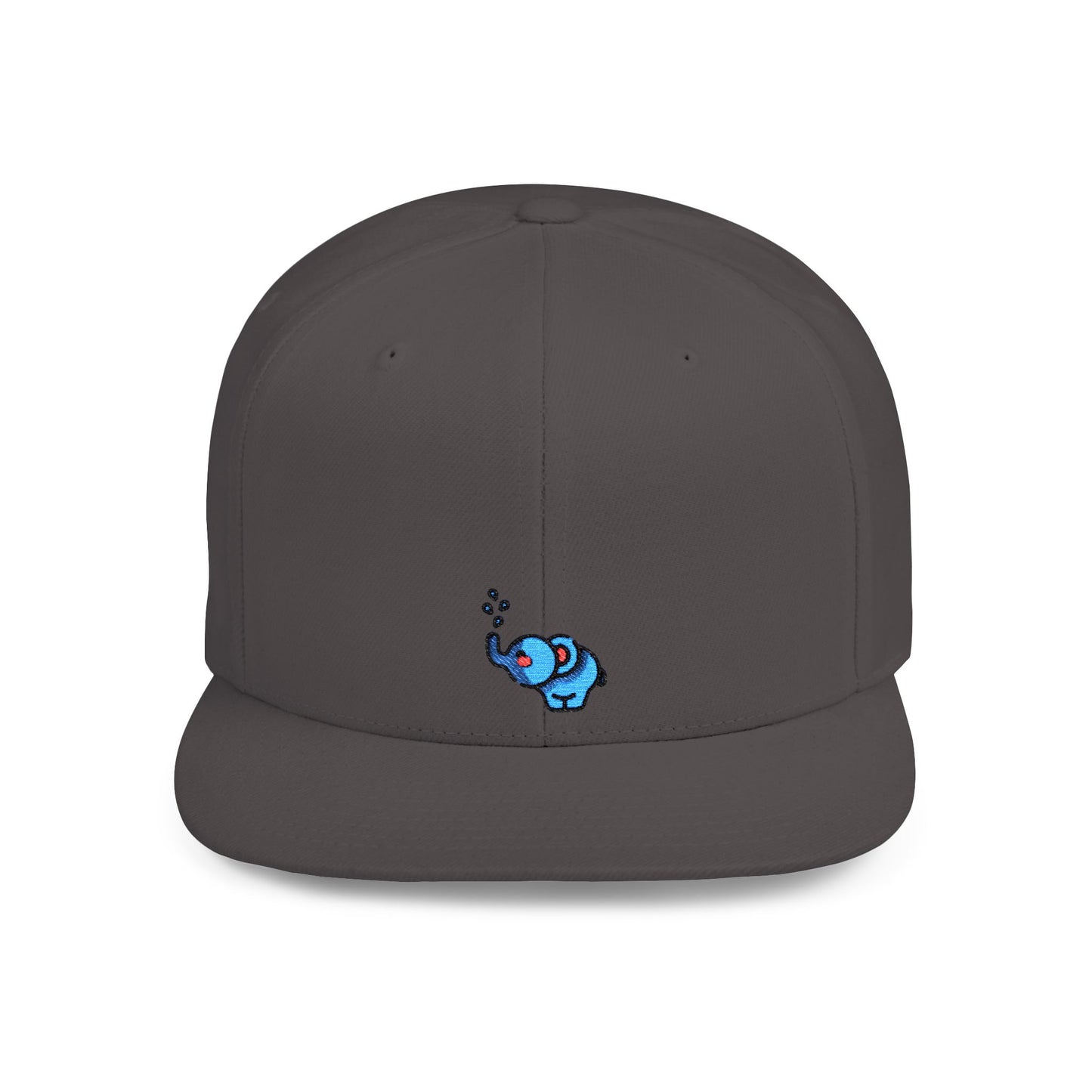 Icons Embroidered Elephant Water Splash Print Flat Bill Snapback – Lightweight, Custom Fit, Premium Quality