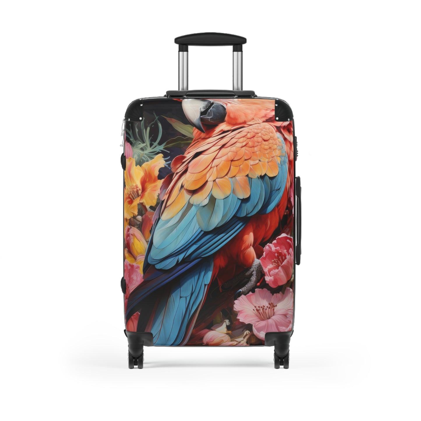 Nature Flowers Floral Colorful Parrot Art Carry-On Suitcase - Stylish Luggage for Travelers