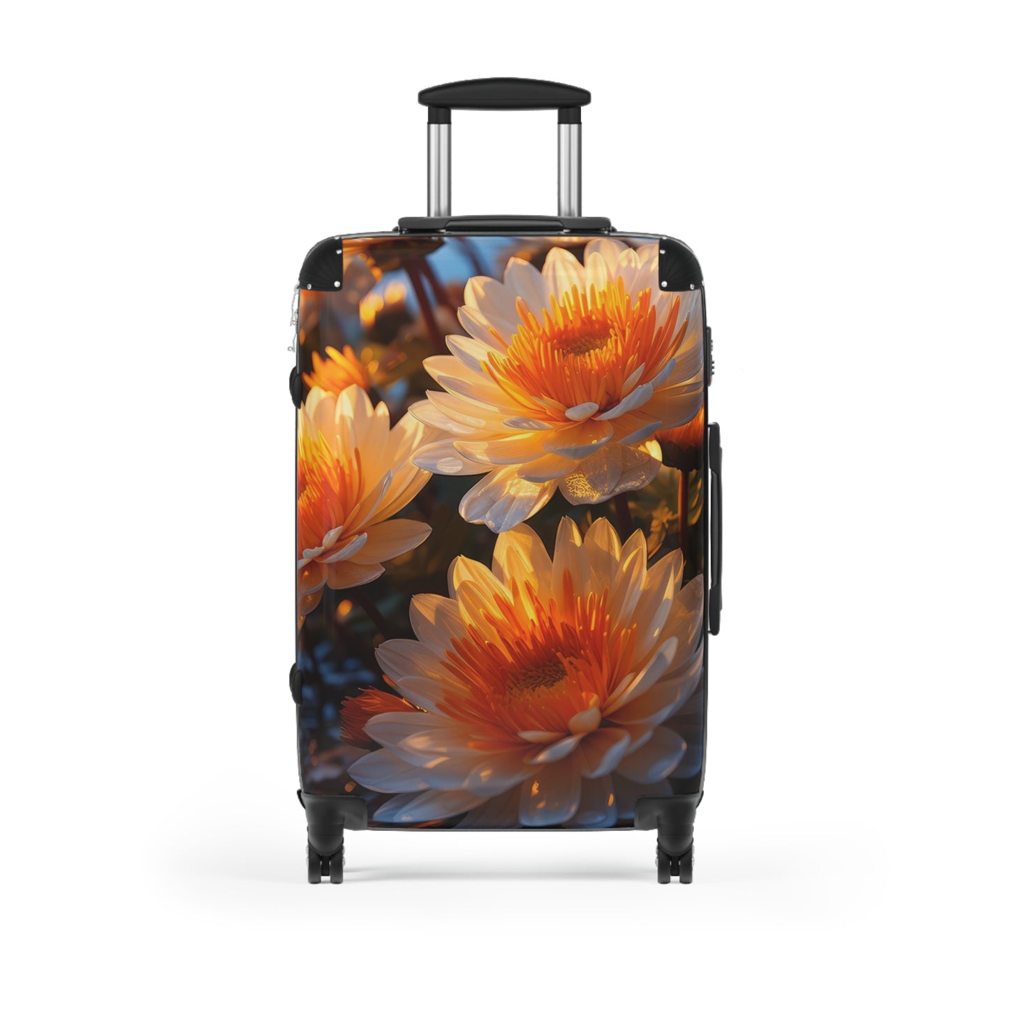 Nature Flowers Floral White Bloom Art Carry-On Suitcase - Stylish Luggage for Travelers