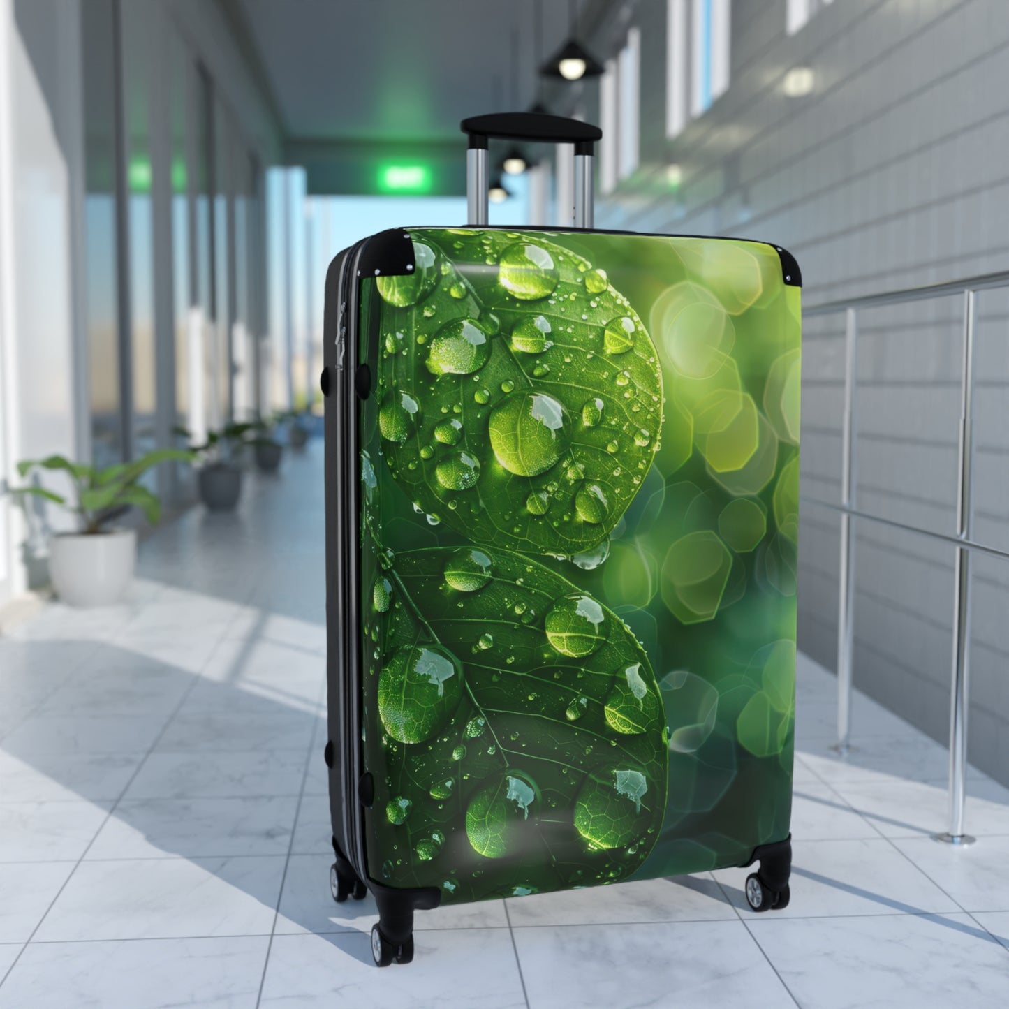 Nature Green Leaves Art Carry-On Suitcase - Stylish Luggage for Travelers