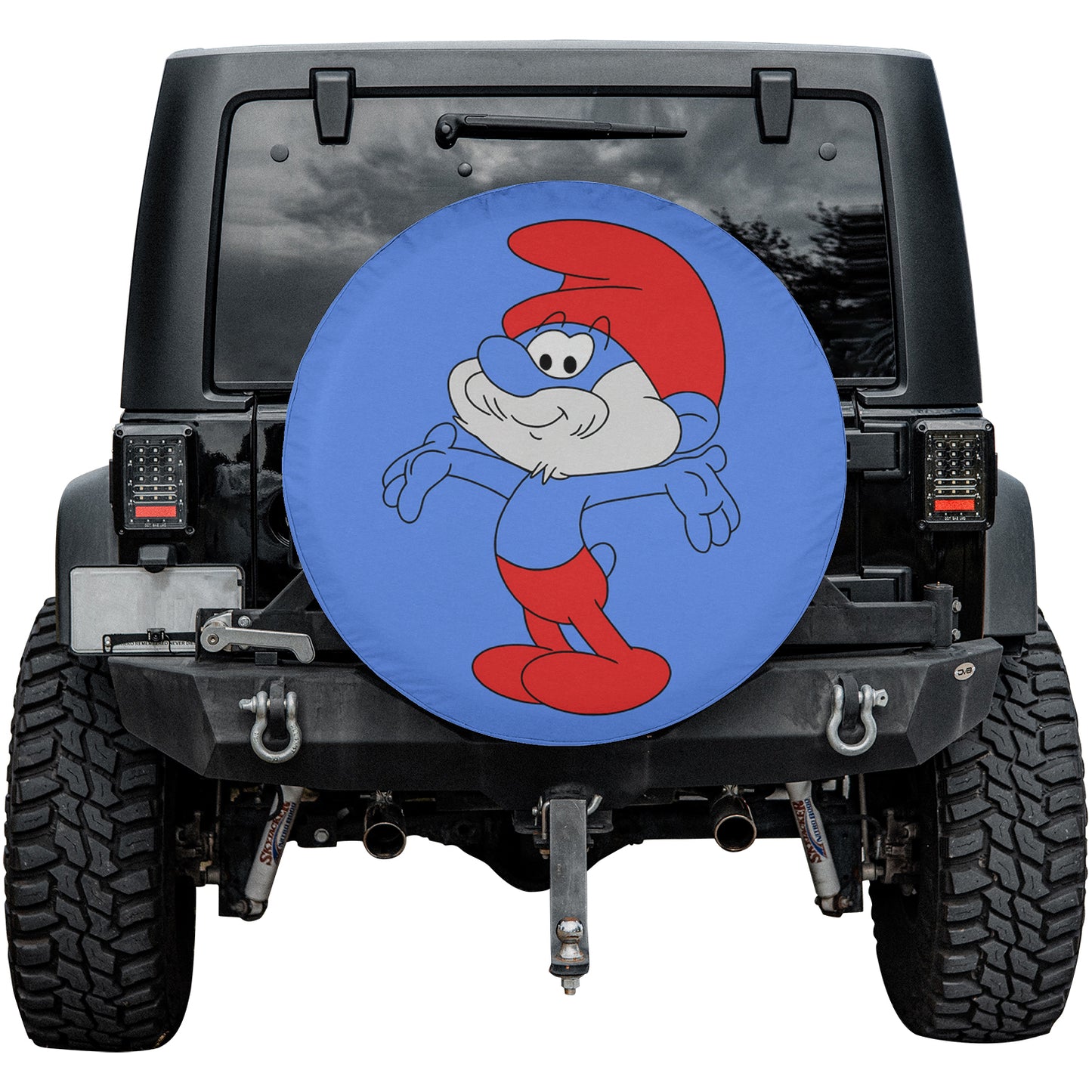 Papa Smurf Spare Tire Cover – Premium Waterproof UV Resistant Protector