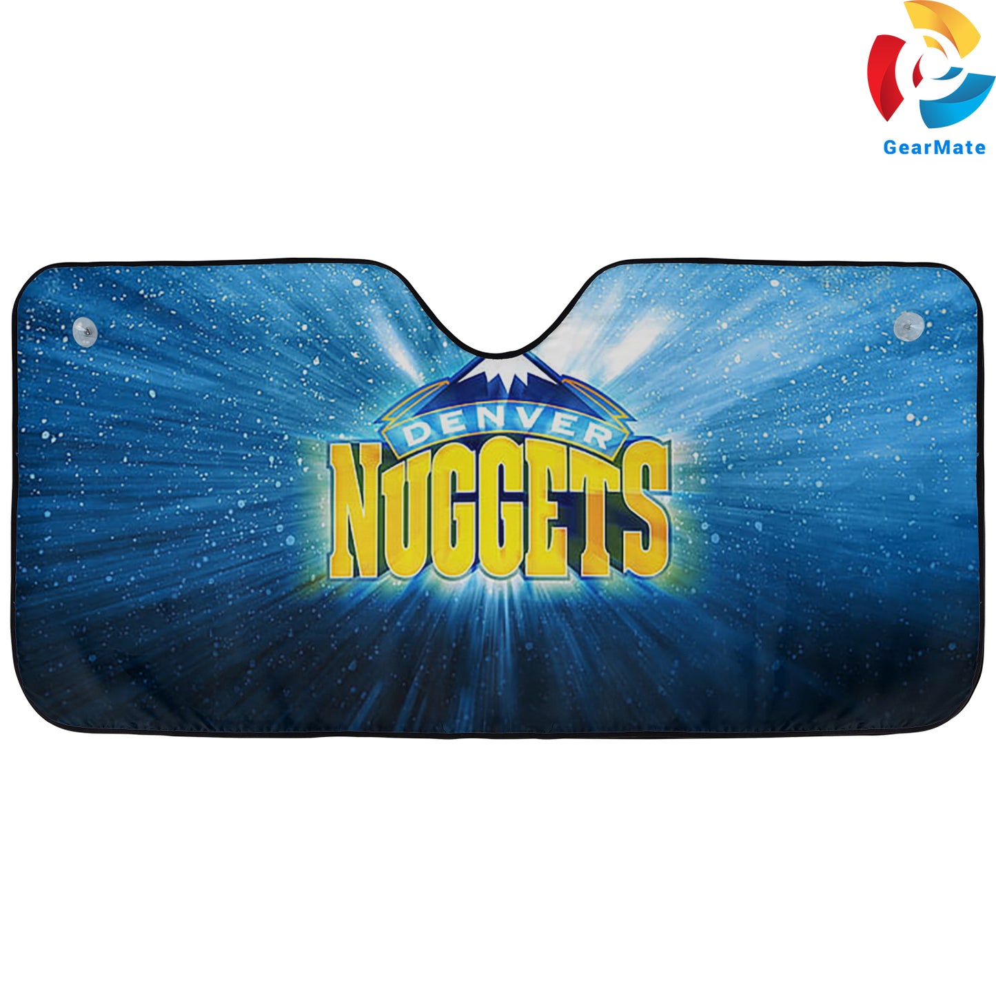 Basketball Blue Denver Nuggets Team Logo Reflective Car Sunshade – Premium Heat & UV Protection, Universal Fit