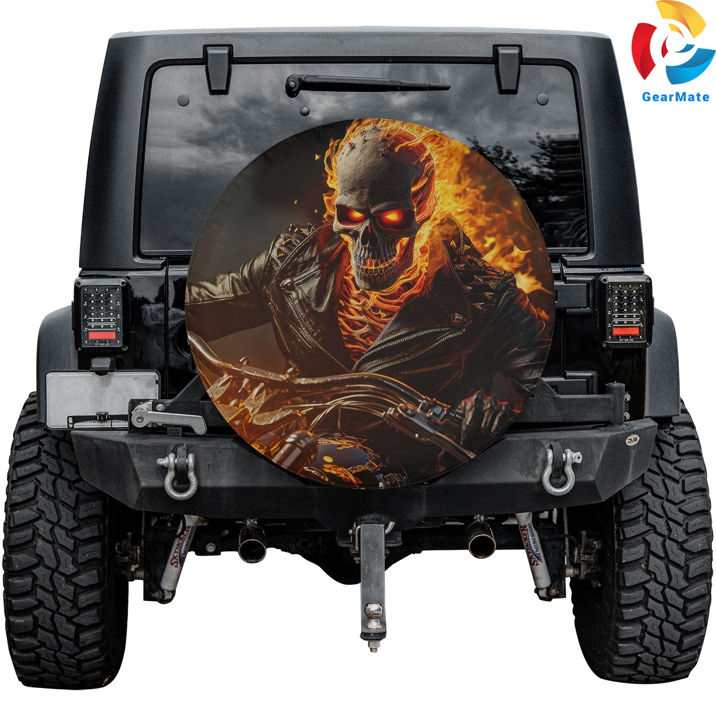 Marvel Ghost Rider Spare Tire Cover – Premium Waterproof UV Resistant Protector
