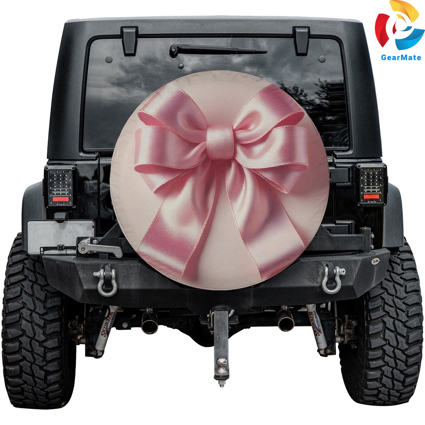Pink Coquette Bow Spare Tire Cover – Premium Waterproof UV Resistant Protector