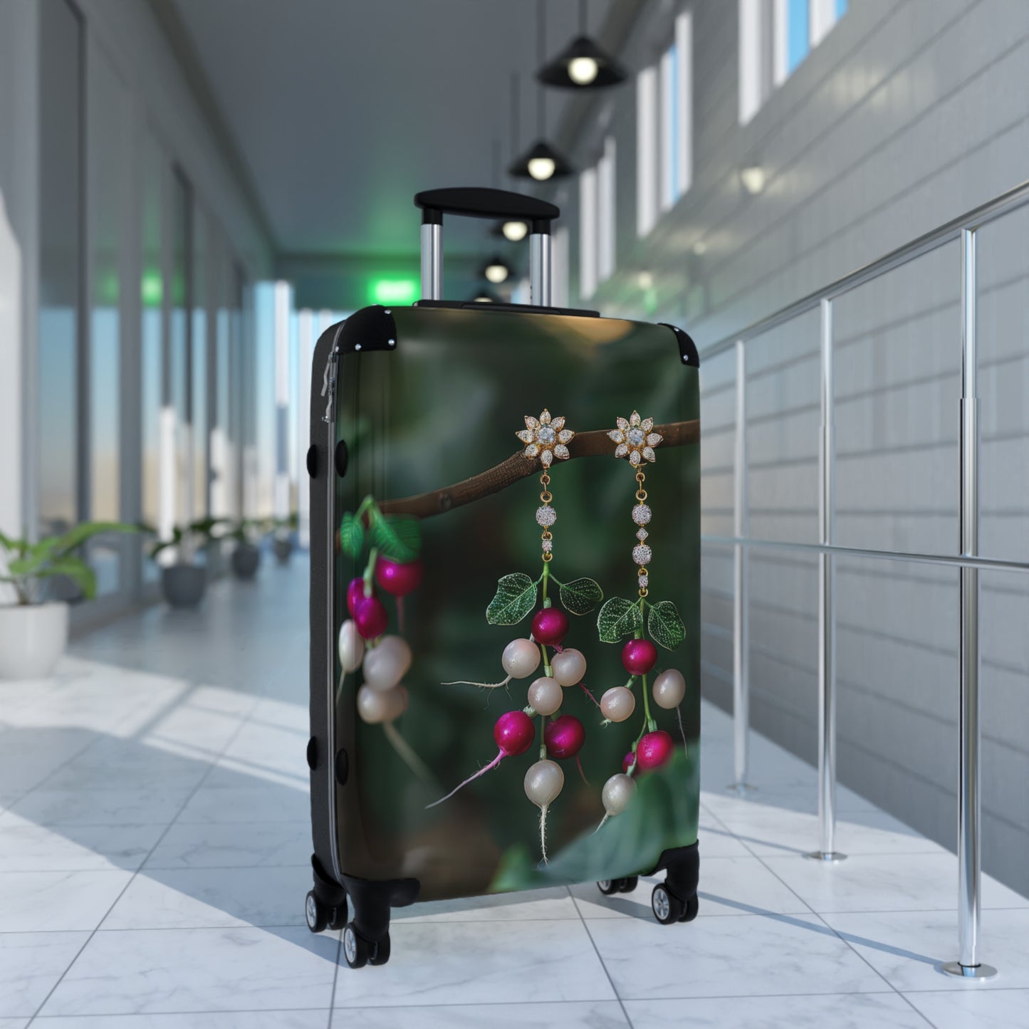 Nature Earings Leaves Art Carry-On Suitcase - Stylish Luggage for Travelers