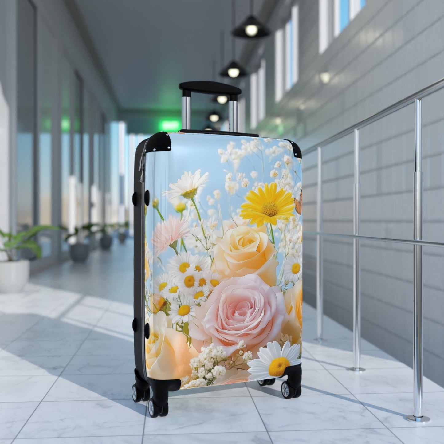 Nature Flowers Floral Chrysanthemums Roses Art Carry-On Suitcase - Stylish Luggage for Travelers
