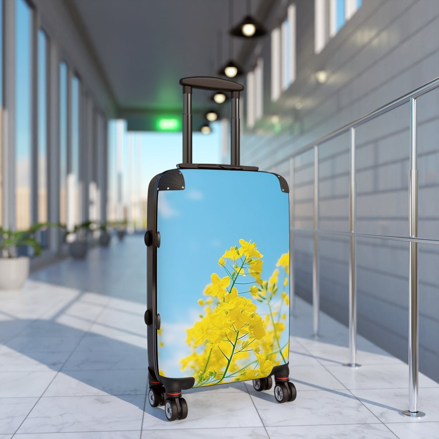 Nature Flowers Floral Yellow Flowering Art Carry-On Suitcase - Stylish Luggage for Travelers