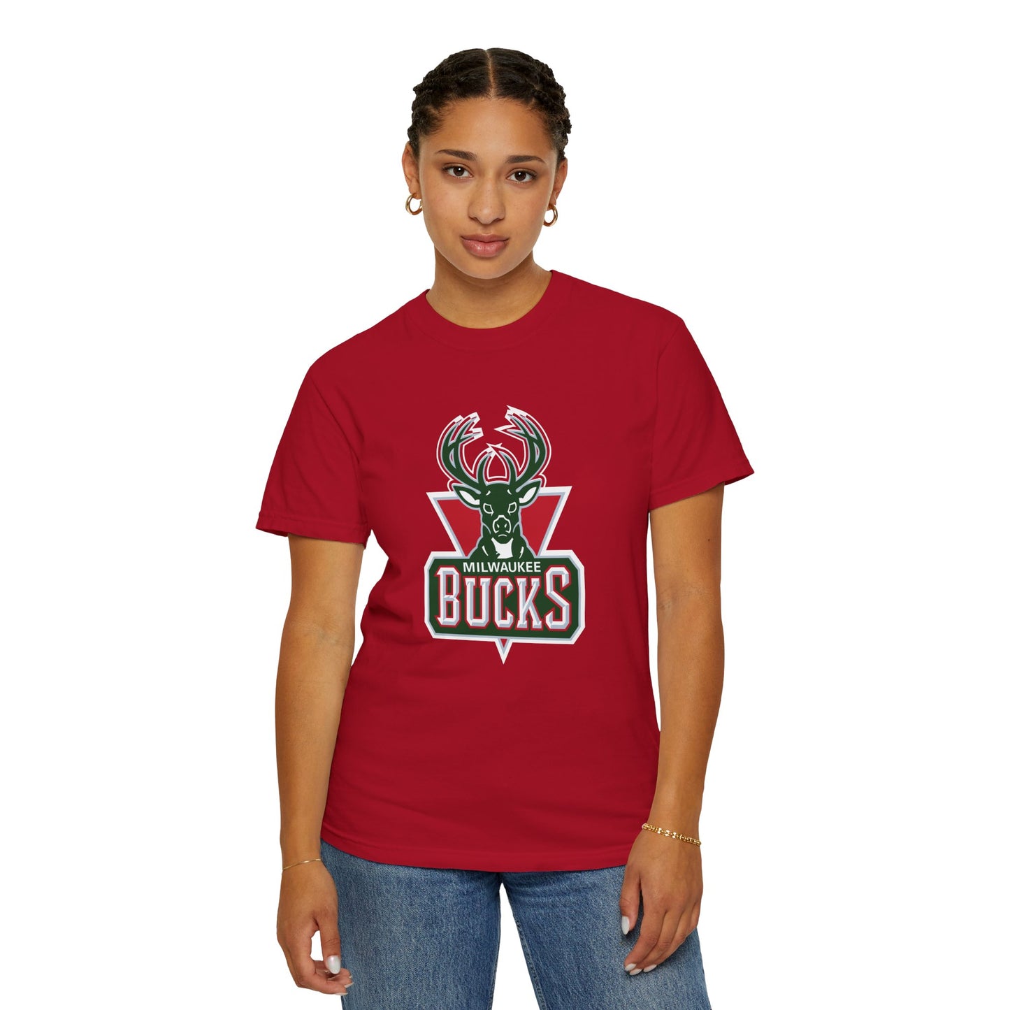 Milwaukee Bucks Hoop Lifestyle Garment-Dyed T-Shirt – Premium Cotton Tee for Customization