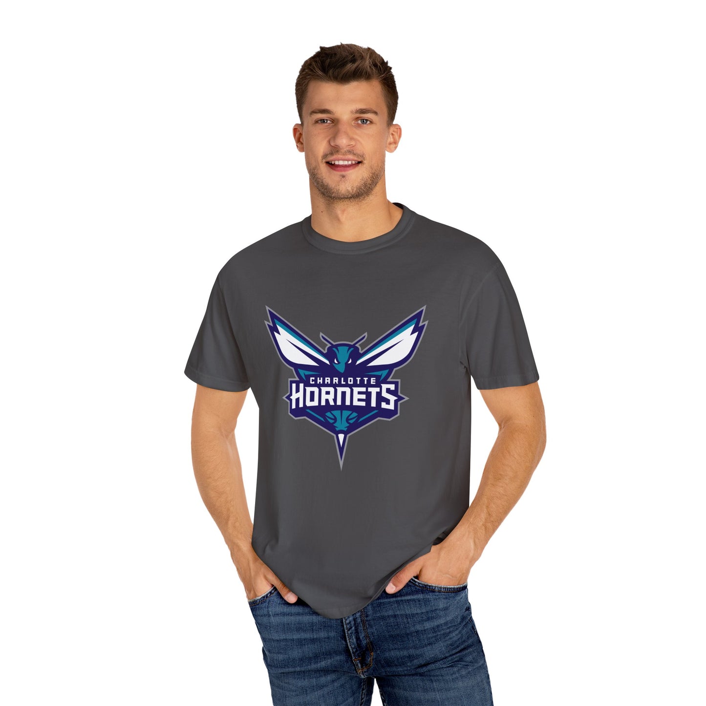 Charlotte Hornets Garment-Dyed T-Shirt – Premium Cotton Tee for Customization