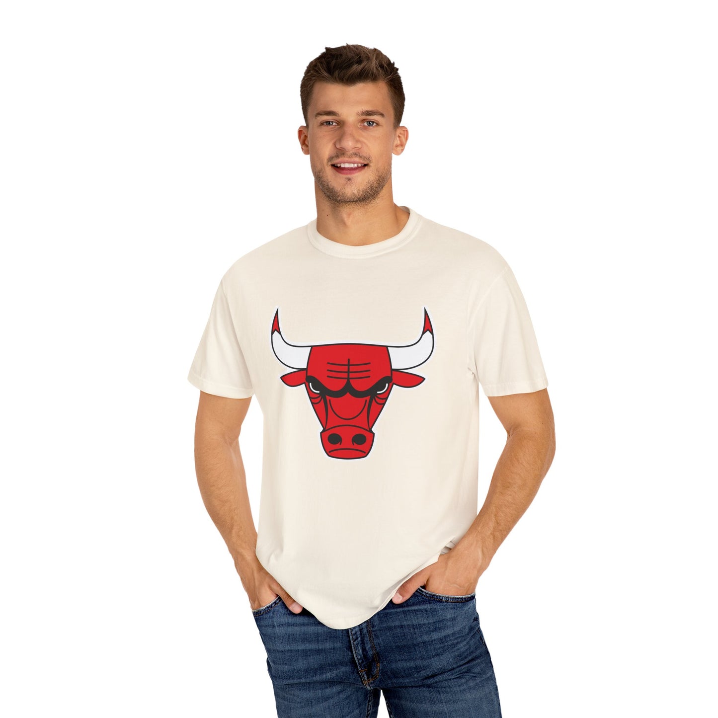Chicago Bulls Built Different Garment-Dyed T-Shirt – Premium Cotton Tee for Customization