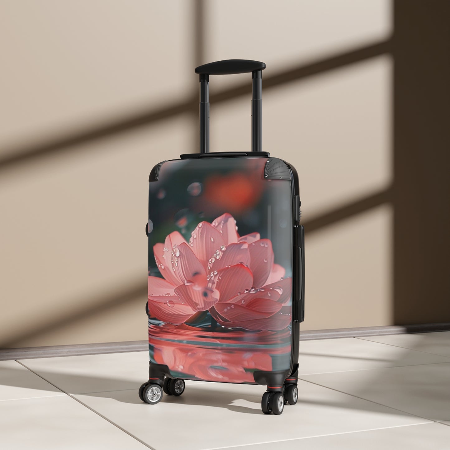 Nature Flowers Floral Animated Lotus Art Carry-On Suitcase - Stylish Luggage for Travelers